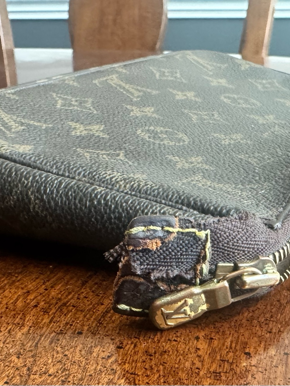Louis Vuitton Monogram Canvas Cosmetic Pouch in Brown and Tan - Picture 3 of 13
